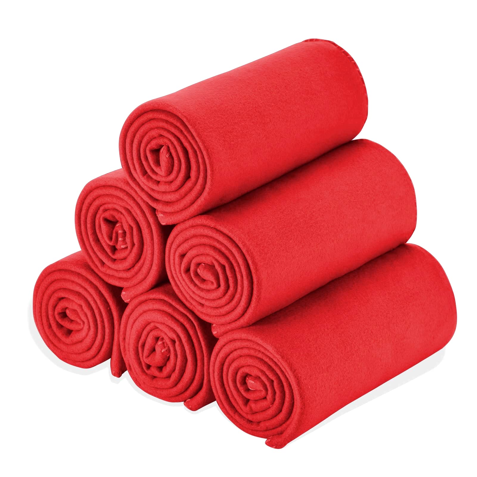 Special Sg Glory Fleece Throw Blanket 50X60 Bulk Pack Of 6 Red